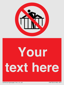 Custom prohibition do not cross barrier